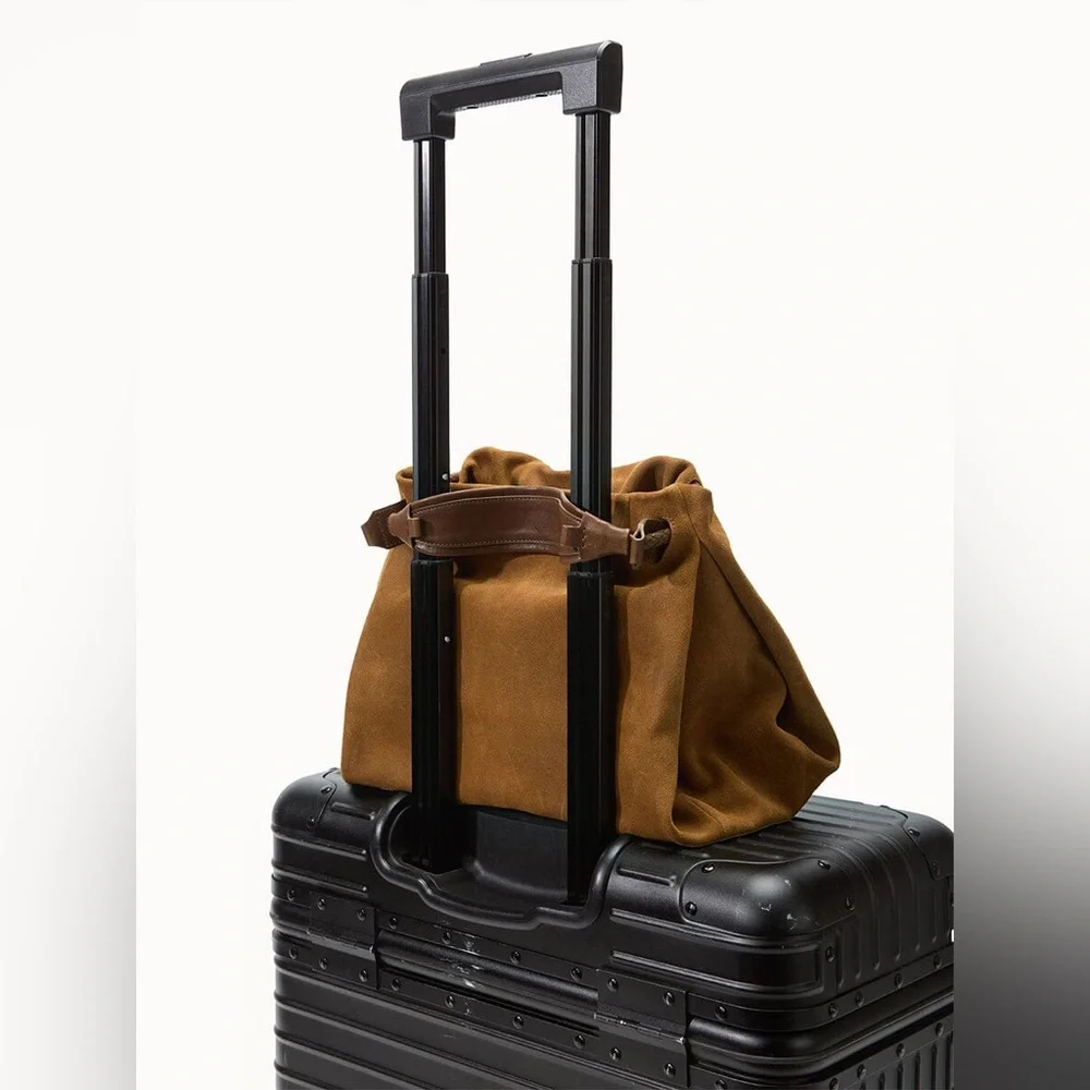 Small Gather Bag Set - Ochre Suede - Picture 12 of 13